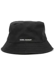 Isabel Marant Haley Black Cotton-twill Bucket hat L