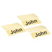 6"x2.5" Laser Engraved Name Plate, 9 Pack Round/Square/Notched Corner Gold