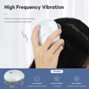 GGP Silver Mini Electric Head Massager Portable 3D Massage Device, Waterproof, Multifunctional Relaxation & Pet Care, Rechargeable, 6 Techniques & 3 Modes, Compact Design