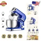 Compact 3.2Qt Stand Mixer: 6 Speed Mini Electric Food Mixer in Reflex Blue