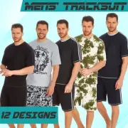 Mens Tacksuit Sport Set T-shirt Shorts Top Bottoms Activewear Size S M L XL XXL