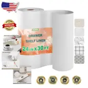 Versatile Non-Slip Vinyl Drawer Liner 24"x30ft - Protect Your Cabinets & Shelves