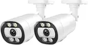 ​​5MP/8MP AI POE Security Camera - H.265, Two-Way Audio, Human Detection, Outdoor CCTV Surveillance​​(2PC 5MP POE Camera)