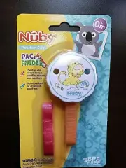 INFANT NUBY PACIFINDER PACIFIER LION CLIP WITH RIBBON 0+ MONTHS NWT BPA FREE