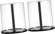 2pcs Plastic CD Storage Container Empty DVD Organizer Bucket Material Disc Holder with Capacity for Bookshelf and Desktop Use