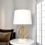 Gold Table Lamp with Marble Base