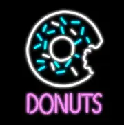 Donuts Open Doughnut Light Neon Light Sign 24"x20" Lamp Space Room Wall Gift AL