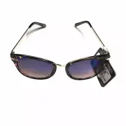 NWT Panama Jack Sunglasses Women Purple Pink 100% UVA/UVB Gold Metal Beach Ready