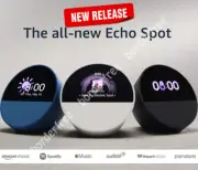 ⚡Amazon Echo Spot - Smart alarm clock w/ vibrant sound + Alexa - Brand New⚡