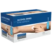 AEROWIPE 70% Isopropyl Alcohol Swab 3 x 3cm Box/100