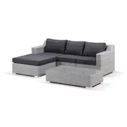 Milano Package B - Outdoor Wicker Modular Chaise Lounge with Coffee Table - Outdoor Wicker Lounges