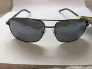 Foster Grant Gunmetal Gray w Black Solo Polarized Sunglasses 100% UVA/UVB