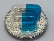 Blue Translucent and Clear Size 5 Empty Gelatin Capsules also known as Gelcaps