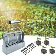 Soil Block Maker Aluminum Alloy with Handle for Garden Cuttings Propagation