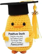 2025 Graduation Duck Plush with Cap & Greeting Card, Graduation Gifts