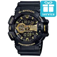 在飛比找momo購物網優惠-【CASIO】G-SHOCK金屬搖滾個性運動雙顯錶(GA-4