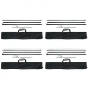 VEVOR Feather Flag Pole Kit 4 Packs Swooper Flag Pole 16.3 ft with Ground Stakes