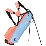TaylorMade Flex Tech Carry Stand Bag - Light Blue / Coral