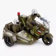 Scale Diecast Motorcycle Model Toys Military Russian motorcycle with sidecar