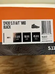 5.11 Tactical A/T Mid Boot. NIB. Size 11 Medium. Black