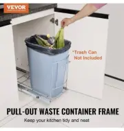 Vevor Pull Out Trash Can Slider: Base Cabinet. 35 Qt