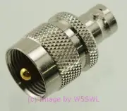 BNC Female to UHF PL-259 Male Coax Connector RF Adapter