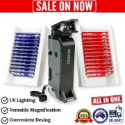 Carson MicroFlip 100x-250x LED and UV Lighted Pocket Microscope Smartphone Clip