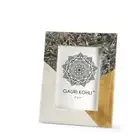 GAURI KOHLI Roshan 5 in. x 7 in. Pearl and Marble Picture Frame
