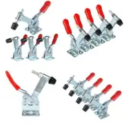 E-TING 4Pcs Hand Tool Toggle Clamp 201B Antislip Red Horizontal