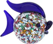 Glass Of Venice Murano Glass Millefiori Fish Sculpture