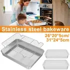 Baking Tray with Rack and Lid Stainless Steel Oven Trays with Rack ‽‽