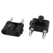 2 Pcs Black Speaker Double Banana Jack for Binding Post
