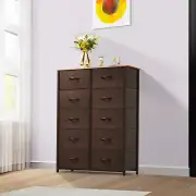 TAUS Storage Dresser 10 Drawer Shelf Chest Organizer Bins Furniture Bedroom