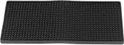 Rubber Bar Mat, 12 X 6in Small Black, Bar Service Mat, Coffee Mat for Home Bar, Spill Mat for Counter, Soft Flexible Coffee Bar Mat(Black)
