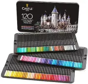 120 Pro Colored Pencils Set Blending Shading Drawing Expert Layering Drawing New