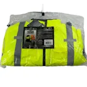 SJ210B-3ZGS-2X Three-in-One Deluxe Hi-Viz Bomber Jacket, 2X-Large, Hi-Viz Green