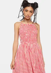 Can I Be Honest Gingham Maxi Dress