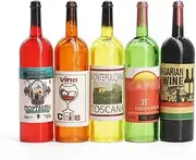 Odoria 1/6 Scale Dolls House Miniature Wine Bottles 5Pcs Dollhouse Accessories