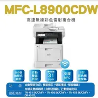 在飛比找momo購物網優惠-【brother】MFC-L8900CDW 高速無線多功能彩