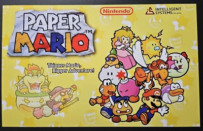Paper Mario Nintendo 64 N64 2001 Game Wall Art Print Poster - Glossy