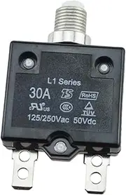 SUPVOX High 30a Dc 50v Car Boat Yacht Circuit Breaker Resettable Fuse 5a/10a/15a/20a Selection