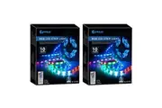2x Sansai 10m USB Powered RGB LED Strip Light Monitor Backlight w Remote Control