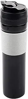 Travel French Press Coffee Maker, Portable Coffee French Press for Ground Coffee & Tea Leaves; Iced Coffee, Cold Brew Tea, Coffee Mug for Trips, Camping, Work & School 11.8 oz [Schwarz]