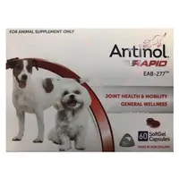 在飛比找蝦皮購物優惠-Antinol Rapid安適得酷版 犬貓關節保健食品60粒