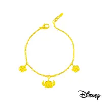 在飛比找PChome24h購物優惠-Disney迪士尼系列金飾 黃金手鍊-仲夏風情史迪奇款