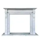 Frame Fireplace White Marble Carrara Style Empire Mantel Fireplace Art L150cm