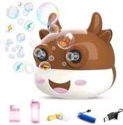 Rechargeable Bubble Machine for Kids Cattle Automatic Bubble Blower Toy