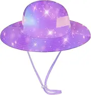 [MHJY] Children's Sun Hat Summer Girls Sun Hat UV Protection Hat Unicorn Hats Cap with Wide Brim and Adjustable Straps for 2-8 Years Toddler