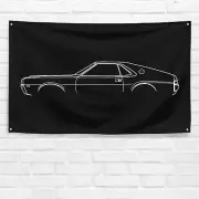 For AMC AMX 1968 Enthusiast 3x5 ft Flag Dad Birthday Gift Banner