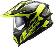 LS2 MX701 Explorer Alter, adventure helmet , color: Matt Black/Neon-Yellow/Grey , size: XL